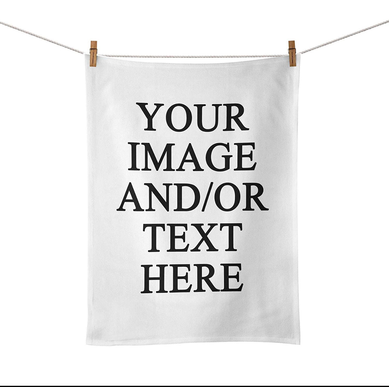 Photo Upload Tea Towels with optional personalisation