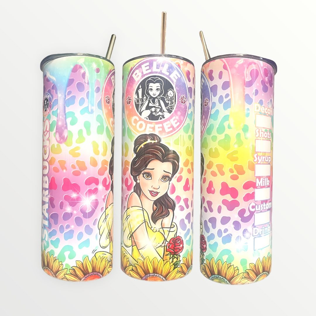 Disney Princess's 'Belle Coffee' 20/30oz Insulated Skinny Tumbler