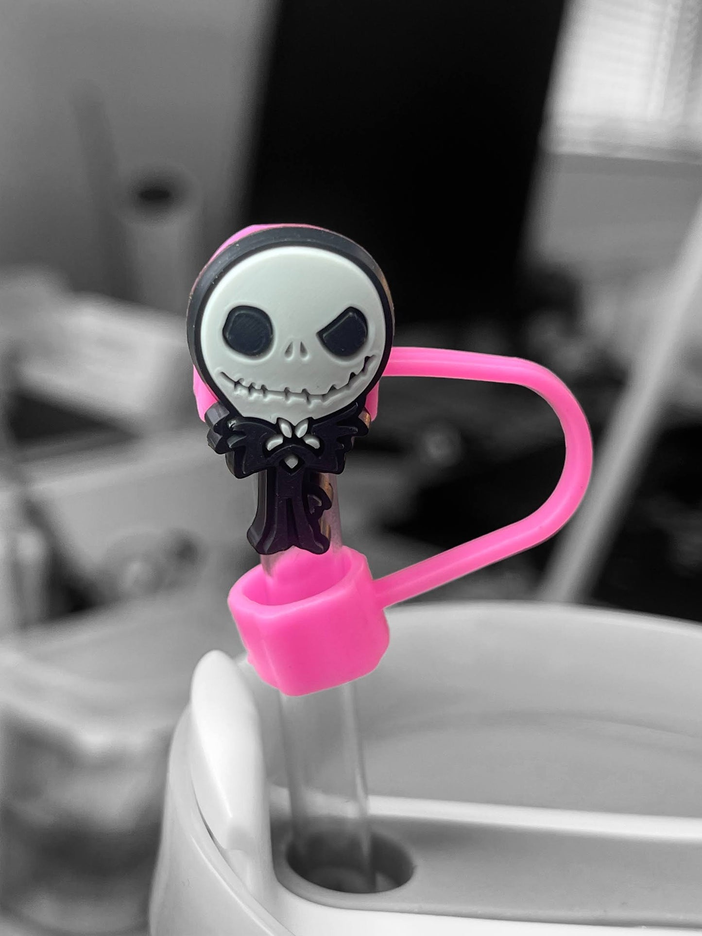 Nightmare Before Christmas Straw topper cover for 40oz Quencher tumbler. Fits Stanley V1 and H2.0 and all Dupes