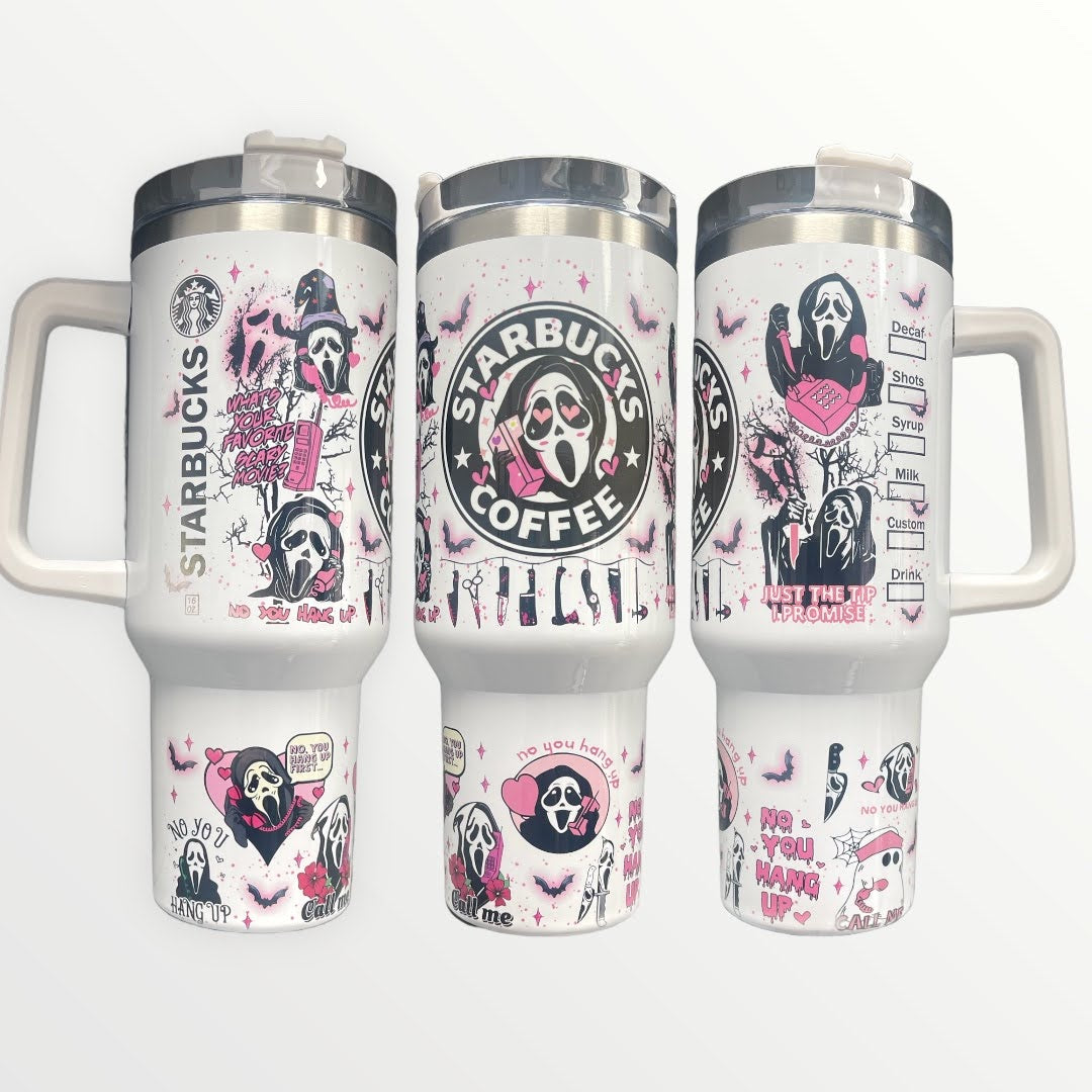 Scream Ghostface 30oz/ 40oz Quencher Tumbler with Optional Personalisation