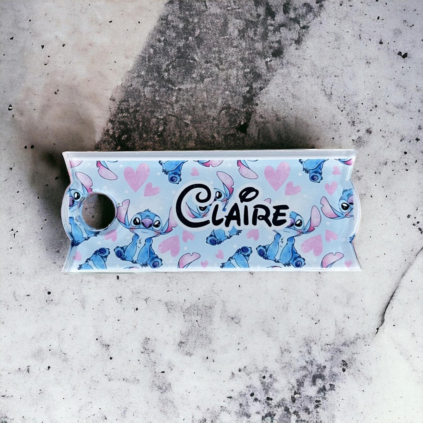 Stitch Name Tag Topper for 30oz/40oz Quencher Tumbler - Optional Personalisation