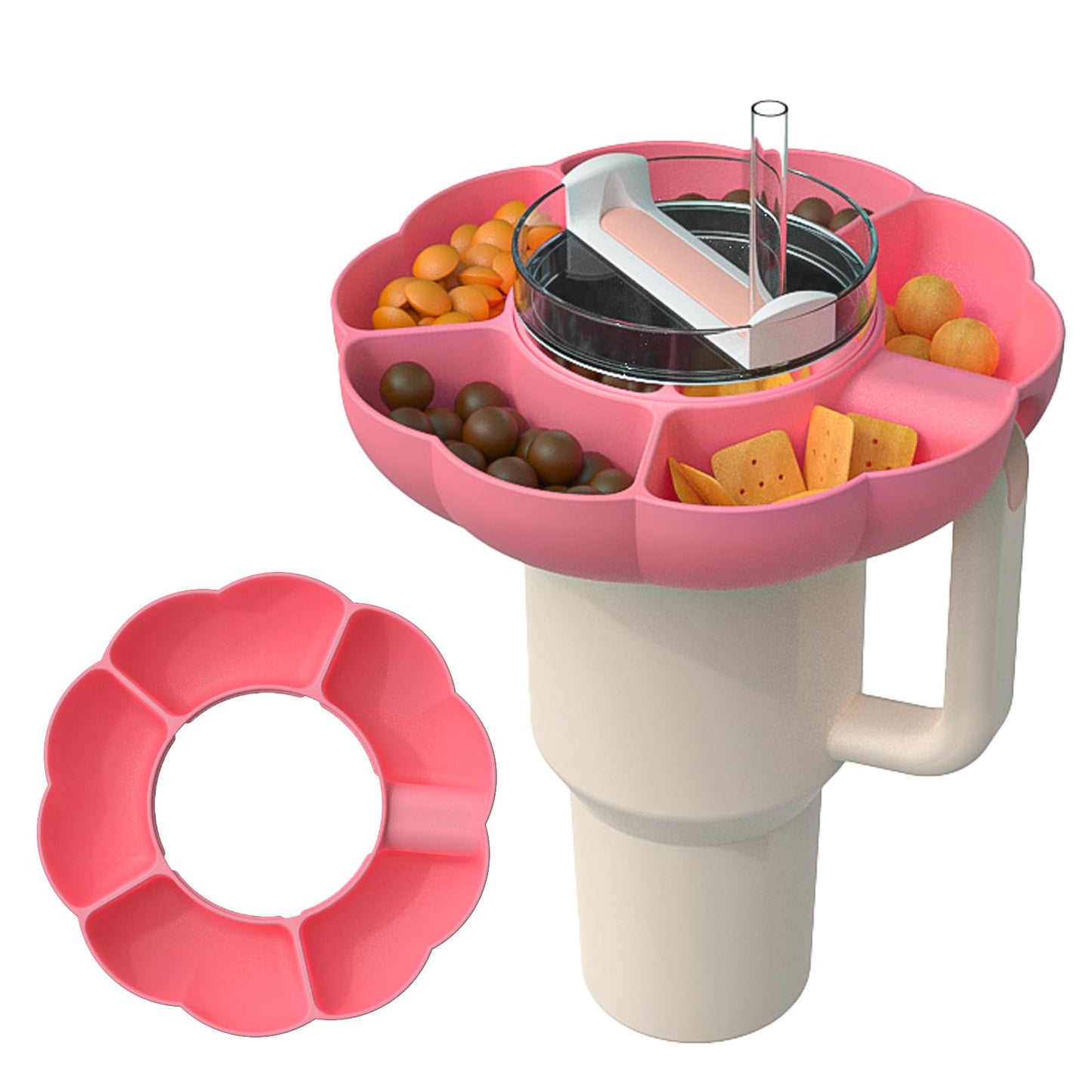 Silicon Snack Plate for 40oz Quencher tumbler. Fits Stanley V1 and H2.0 and all Dupes