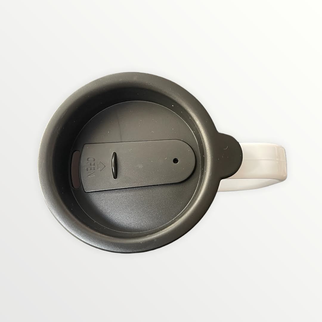 Personalised 14oz Polymer Travel Mug With Name and Initial Flower