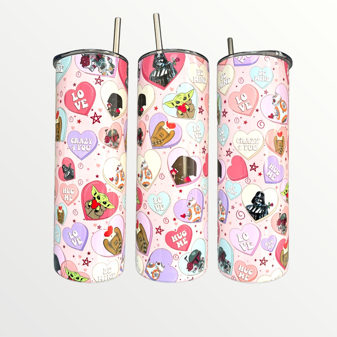 Star Wars Love Hearts Valentine Tumbler
