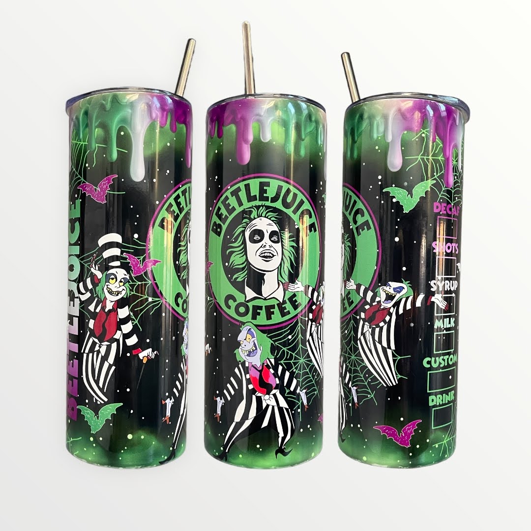 BeetleJuice Cartoon 20/30oz Insulated Skinny Tumbler
