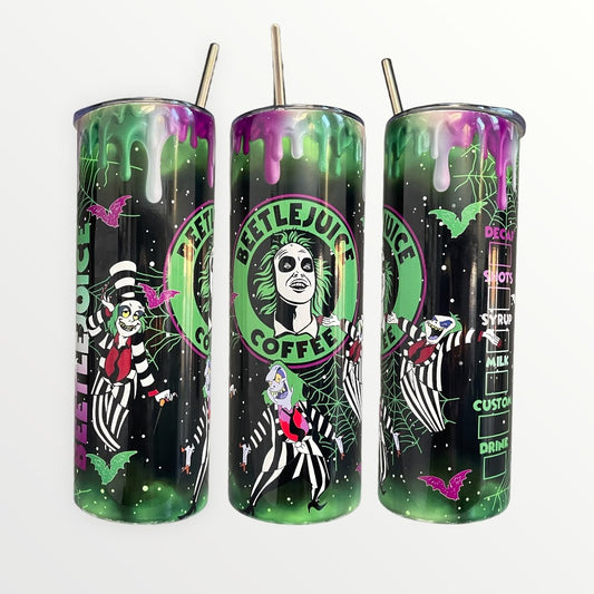 BeetleJuice Cartoon 20/30oz Insulated Skinny Tumbler