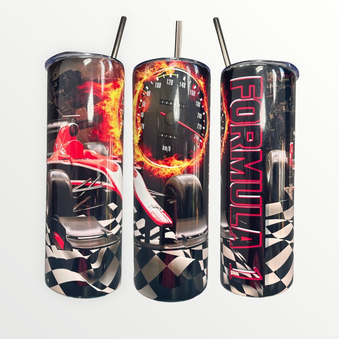 Formula 1 20/30oz insulated Skinny Tumbler With Optional Personalisation