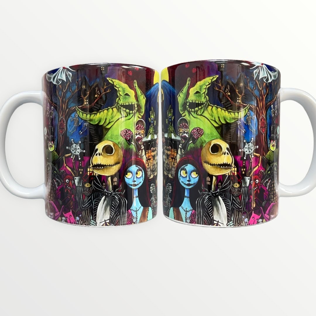 Nightmare Before Christmas Jack and Sally and Friends Mug