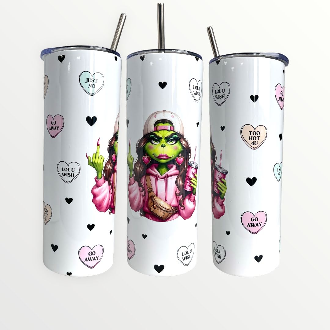 The Grinch Valentine 20/30oz Insulated Skinny Tumbler