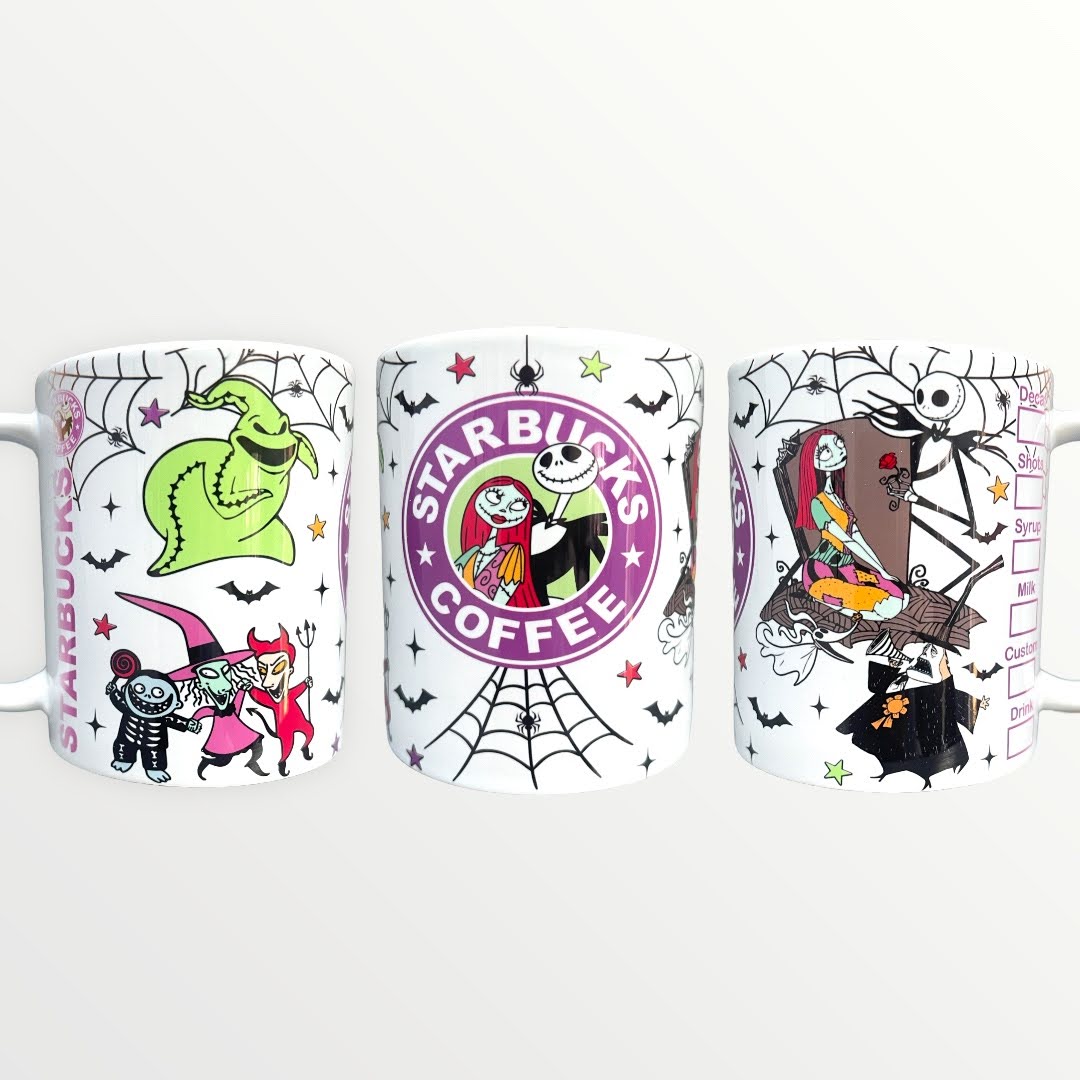 Starbucks Nightmare Before Christmas Jack and Sally and Friends Mug