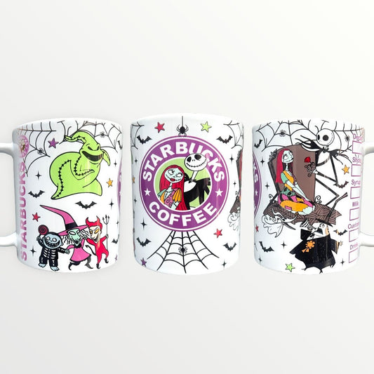 Starbucks Nightmare Before Christmas Jack and Sally and Friends Mug