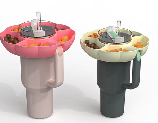 Silicon Snack Plate for 40oz Quencher tumbler. Fits Stanley V1 and H2.0 and all Dupes