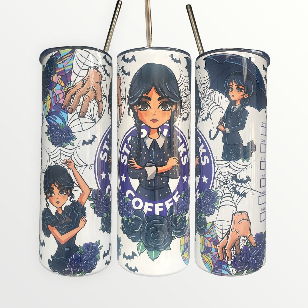 Starbucks Wednesday Addams 20/30oz Insulated Skinny Tumbler