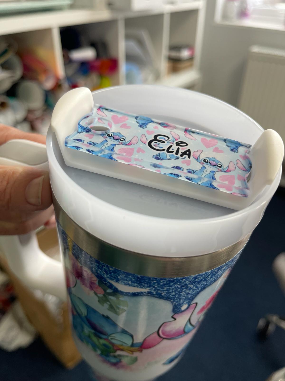 Disney Stitch's Angel 30oz/40oz Quencher Tumbler with Optional Personalisation