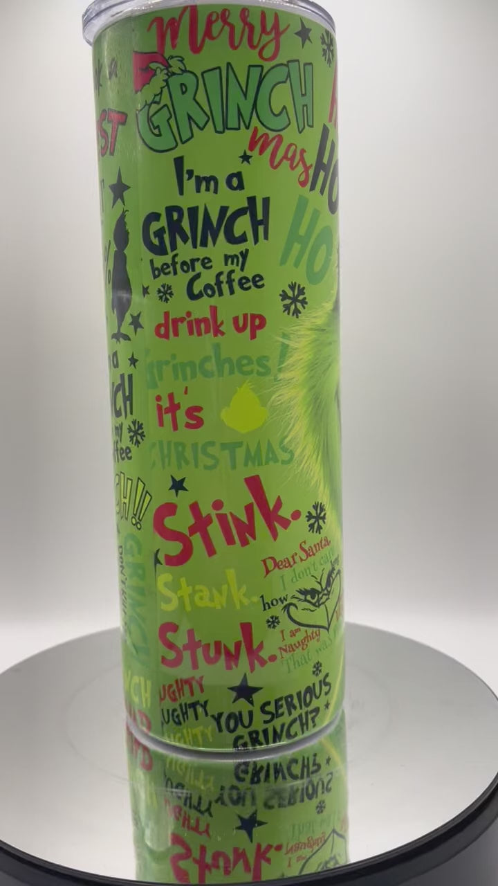 I am a Grinch before Coffee Iced Coffee Cup, Glass Beer Can