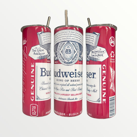 Budweiser Tumbler Cup with Optional Personalisation