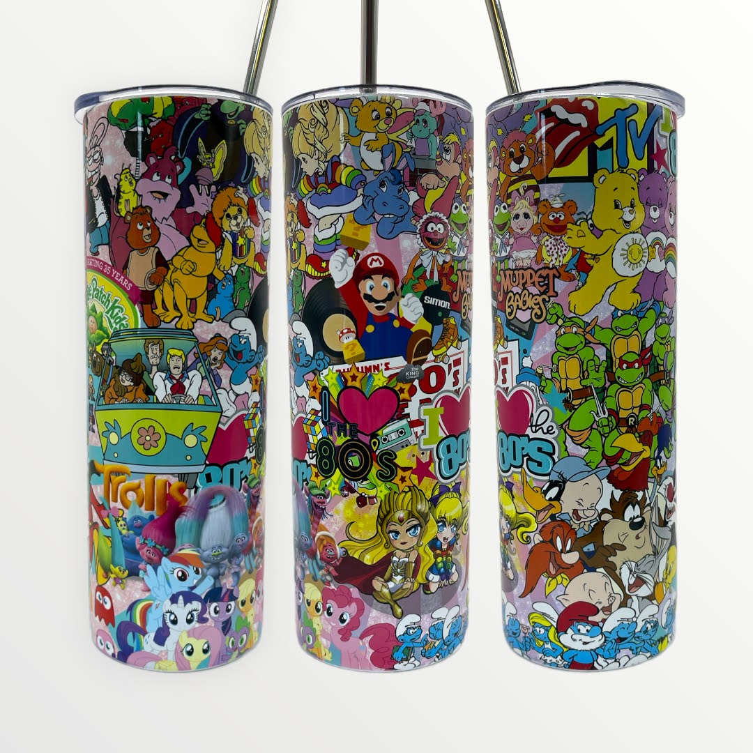 Comic Book 80's Love 20/30oz Insulated Skinny Tumbler