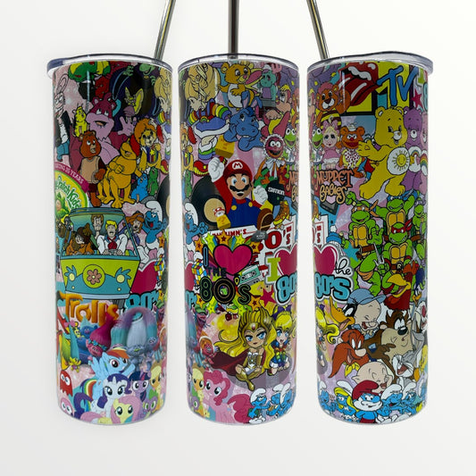Comic Book 80's Love 20/30oz Insulated Skinny Tumbler