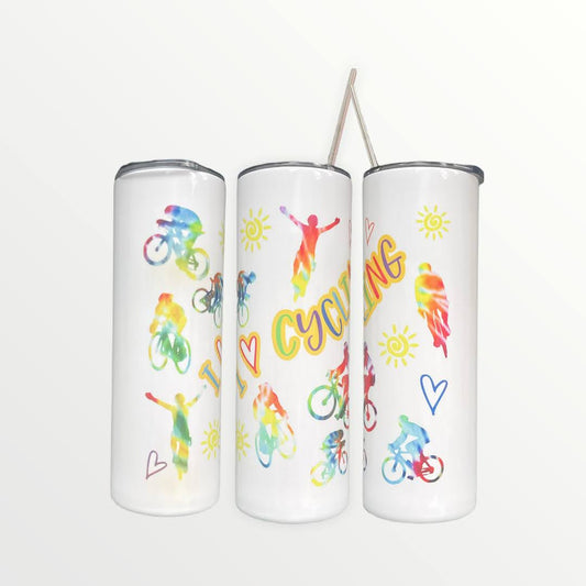 I Love Cycling Cycling Tumbler