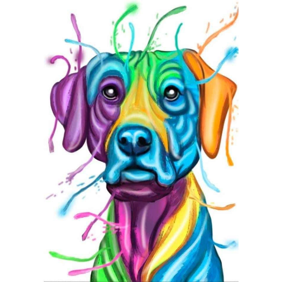 Dog Colour Blast  Mug with Optional Personalisation