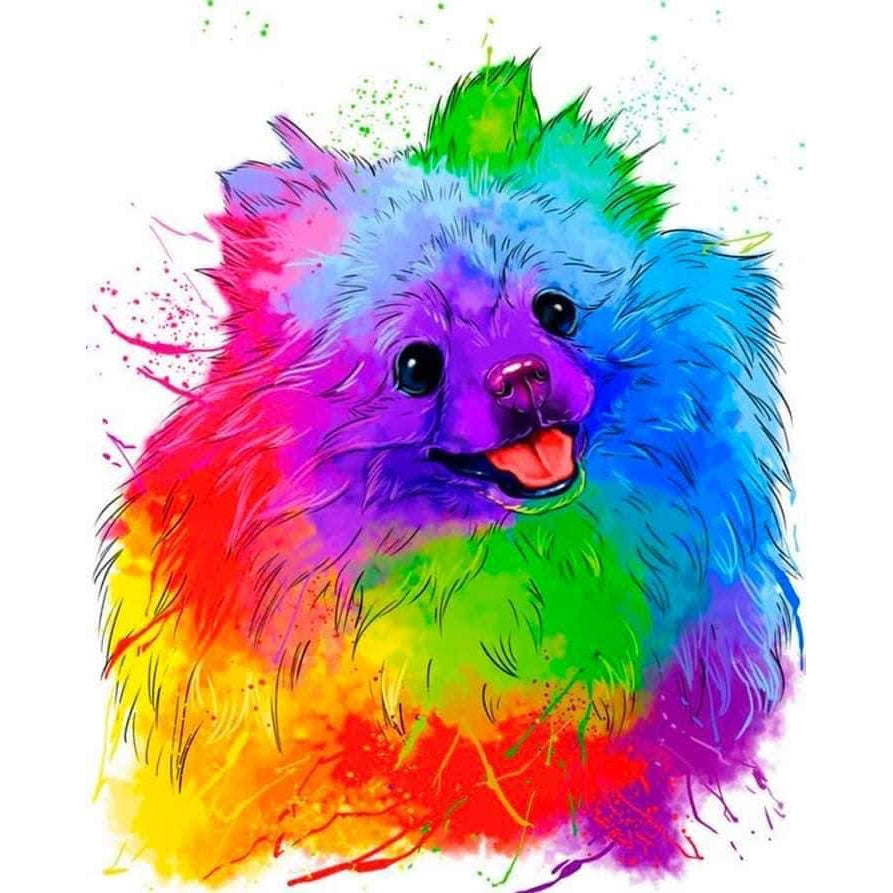 Dog Colour Blast  Mug with Optional Personalisation