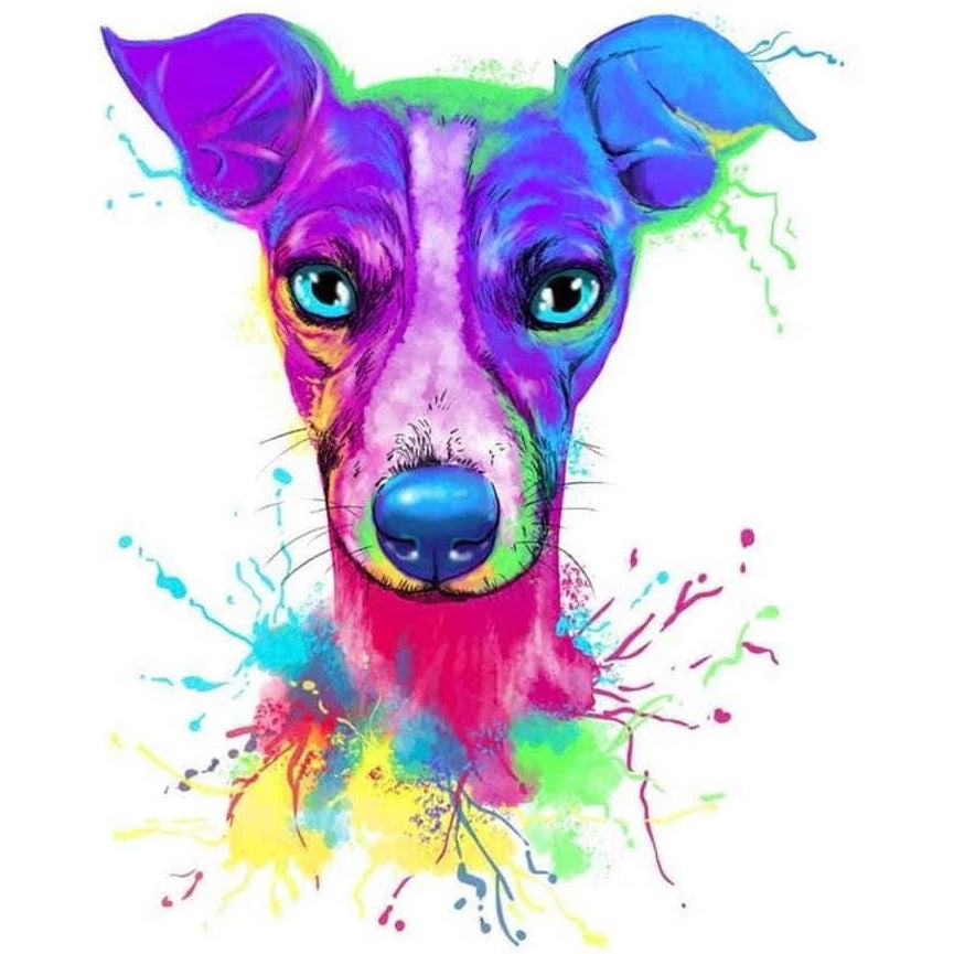 Dog Colour Blast  Mug with Optional Personalisation