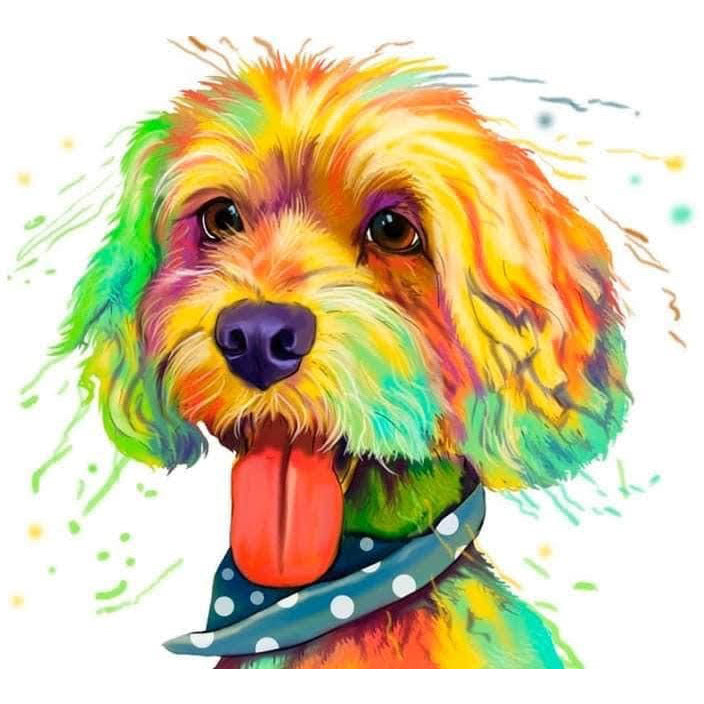 Dog Colour Blast  Mug with Optional Personalisation