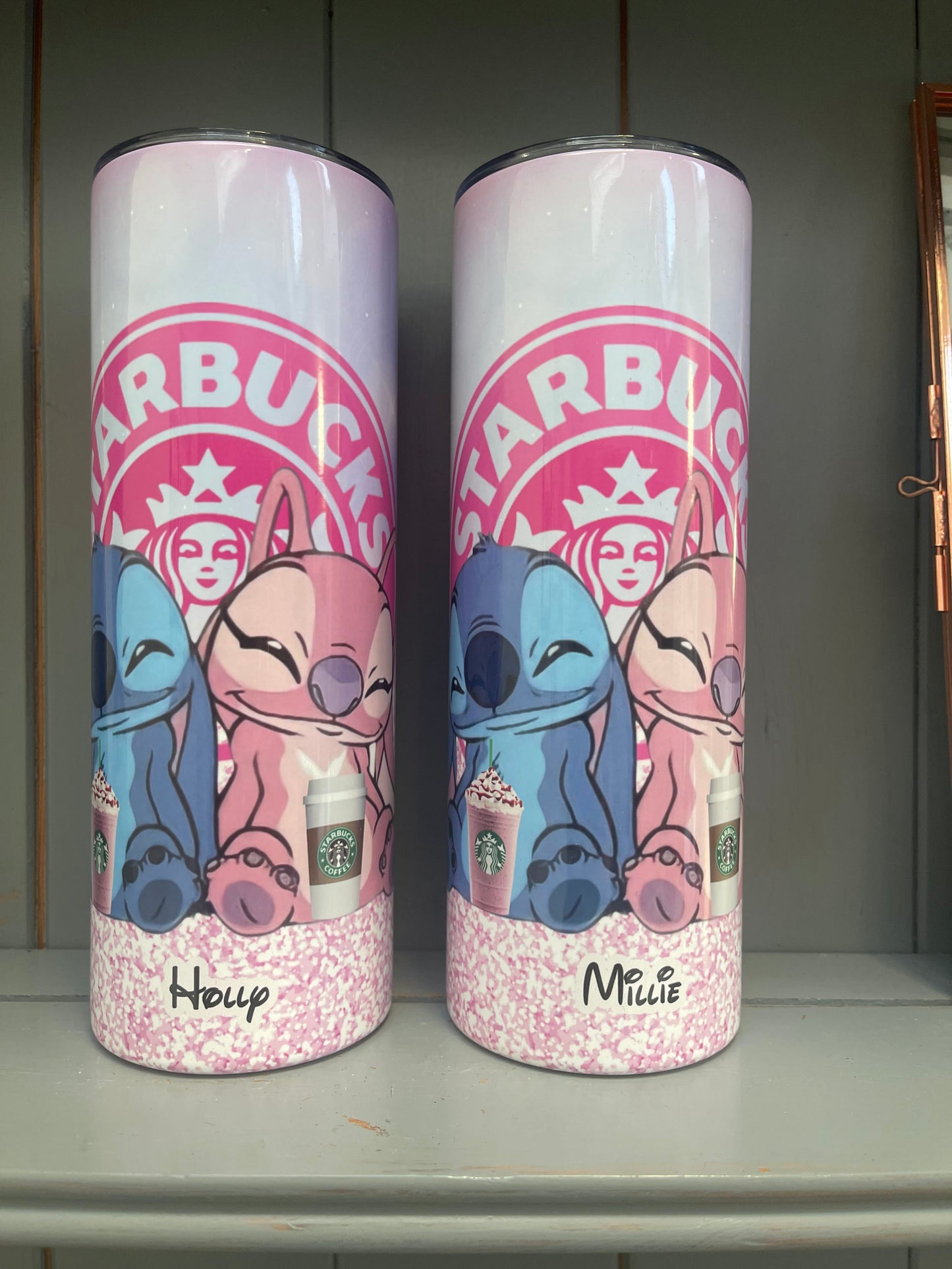 Starbucks Disney Stitch and Angel 20/30oz Insulated Skinny Tumbler