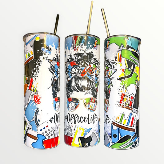 Moms Life #officelife Tumbler with optional personalisation