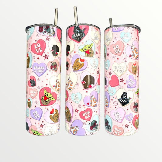 Star Wars Love Hearts Valentine Tumbler