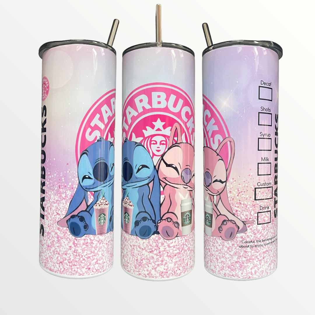 Starbucks Disney Stitch and Angel 20/30oz Insulated Skinny Tumbler