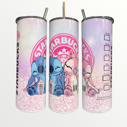 Starbucks Disney Stitch and Angel 20/30oz Insulated Skinny Tumbler